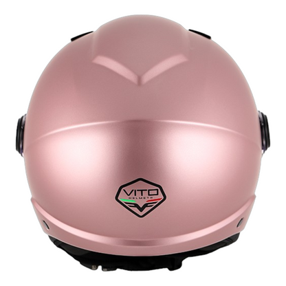 Casco Jet Doppia Visiera Vito Helmets Sarenta Gold Rose
