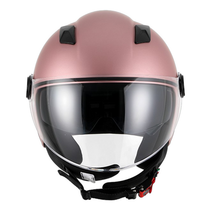 Casco Jet Doppia Visiera Vito Helmets Sarenta Gold Rose