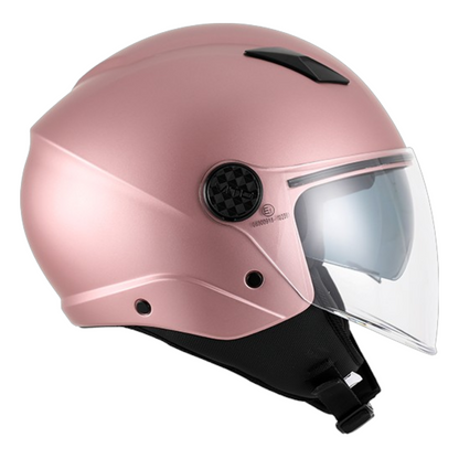 Casco Jet Doppia Visiera Vito Helmets Sarenta Gold Rose