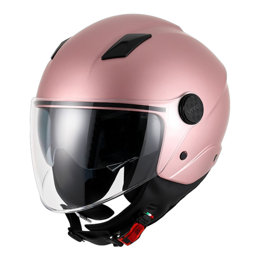 Casco Jet Doppia Visiera Vito Helmets Sarenta Gold Rose