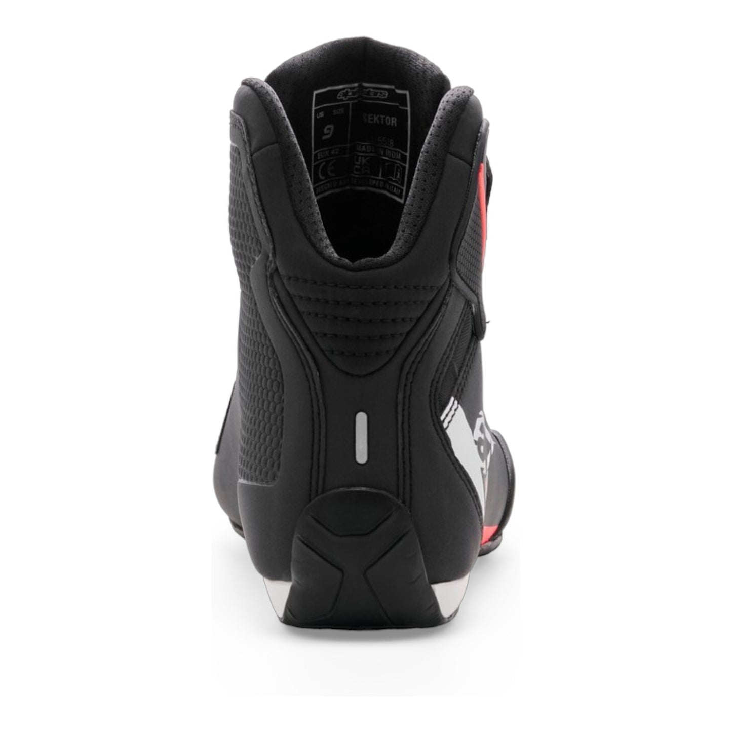 Scarpe Da Moto Alpinestars Sektor Nero Bianco Rosso Fluo