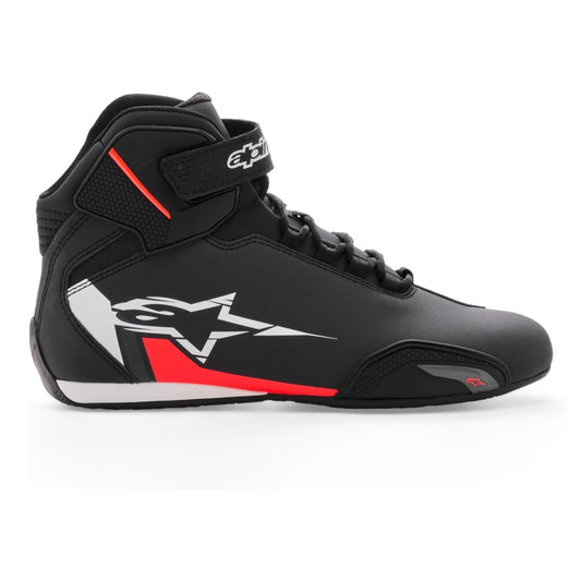 Scarpe Da Moto Alpinestars Sektor Nero Bianco Rosso Fluo