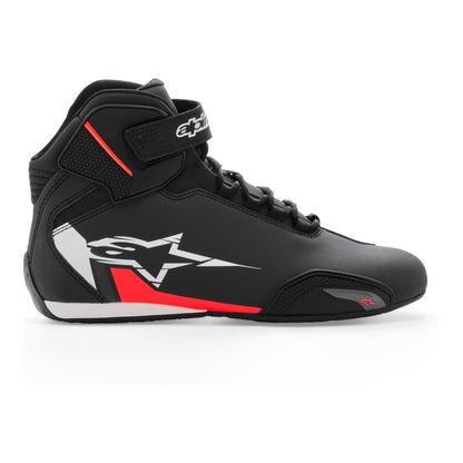 Scarpe Da Moto Alpinestars Sektor Nero Bianco Rosso Fluo