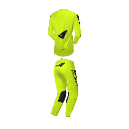 Completo Motocross Bimbo UFO PLAST RADIAL Giallo Fluo (Magl. S Pant. 40)