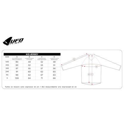 Completo Motocross Bimbo UFO PLAST RADIAL Giallo Fluo (Magl. S Pant. 40)