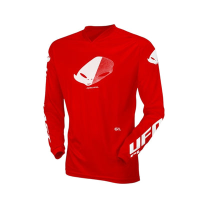 Completo Motocross Bimbo UFO PLAST RADIAL Rosso (Magl. XS Pant. 38)