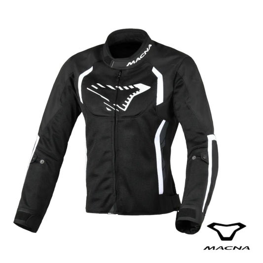 Giacca Da Moto Donna Estiva Macna Grisca Black White