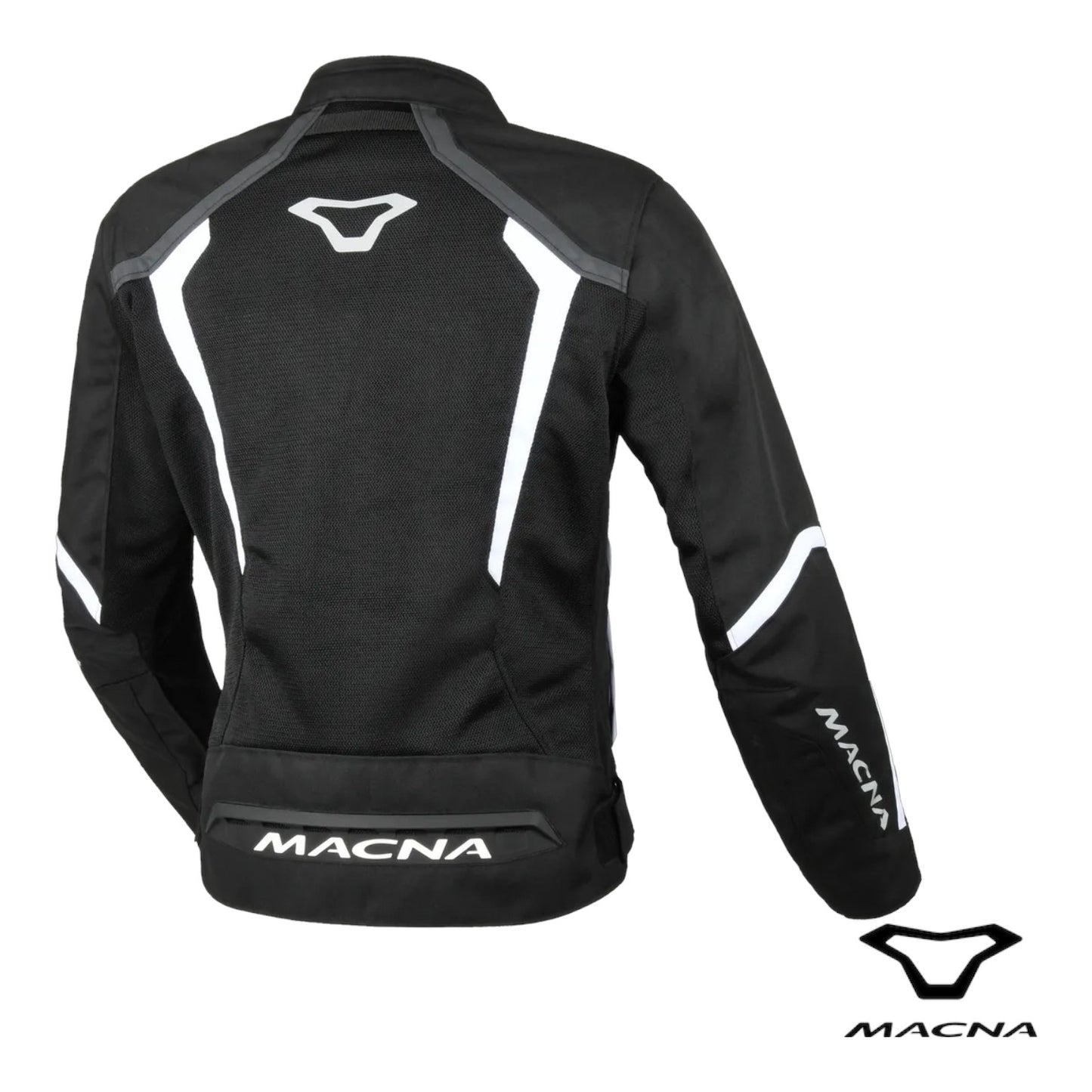 Giacca Da Moto Donna Estiva Macna Grisca Black White
