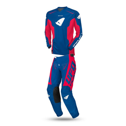 Completo Motocross Ufo Oblivion Blu Rosso (Magl. L Pant. 50)