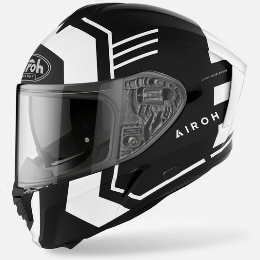 Casco Integrale Airoh Spark Thrill Nero Bianco Opaco SPTH35