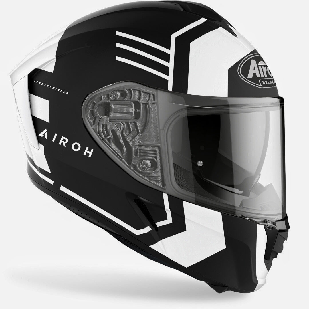 Casco Integrale Airoh Spark Thrill Nero Bianco Opaco SPTH35