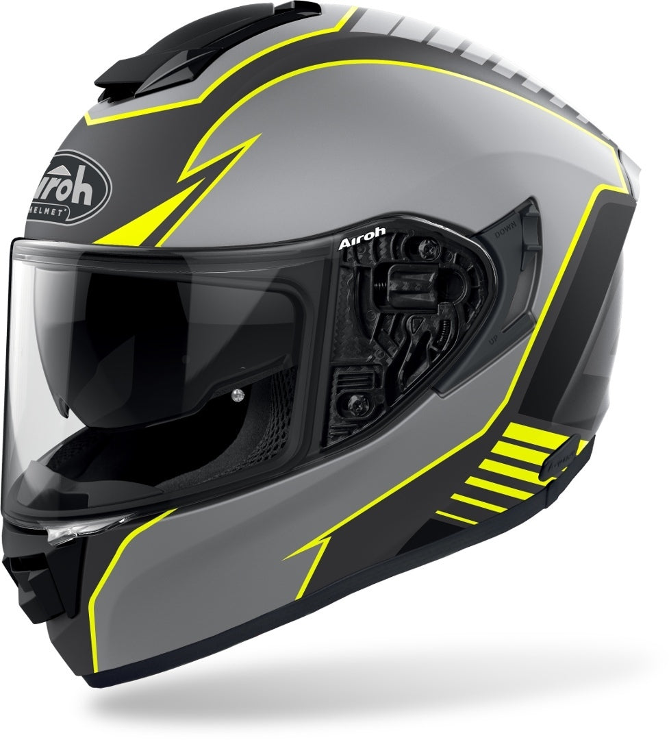 Casco Integrale Airoh ST.501 TYPE Nero Grigio Giallo Fluo Opaco ST.5T31