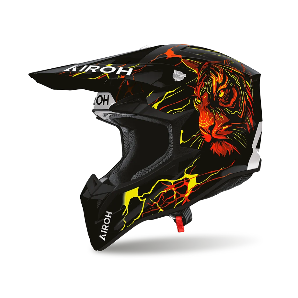 Casco Motocross Enduro Airoh Wraaap Tyger Gloss
