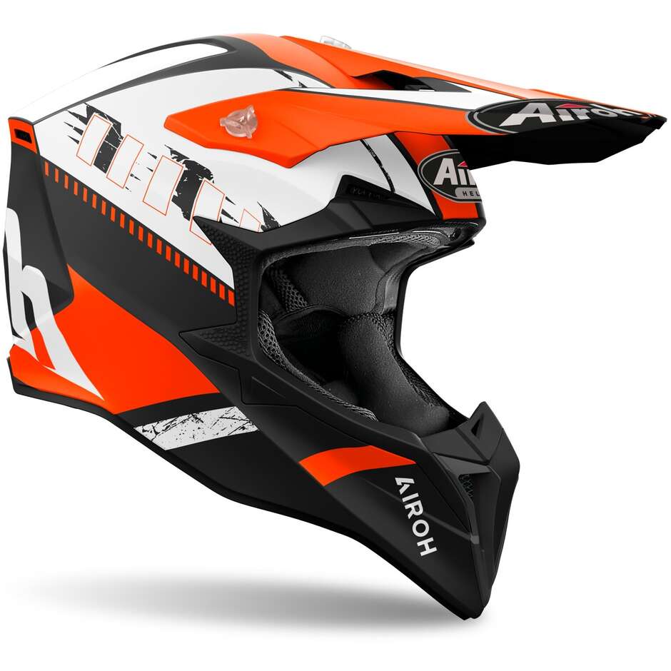 Casco Motocross Airoh Wraaap Feel Orange Matt