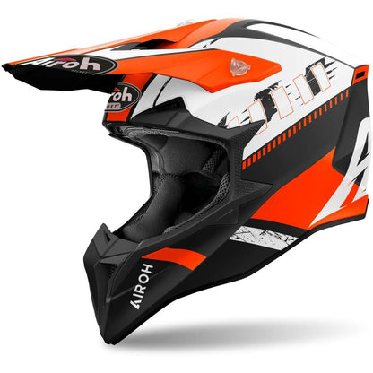 Casco Motocross Airoh Wraaap Feel Orange Matt