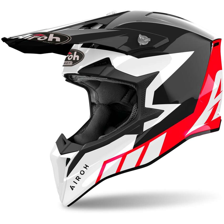 Casco Motocross Airoh Wraaap Reloaded Red Gloss