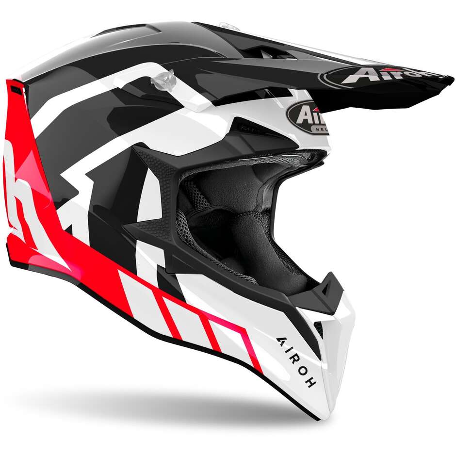 Casco Motocross Airoh Wraaap Reloaded Red Gloss