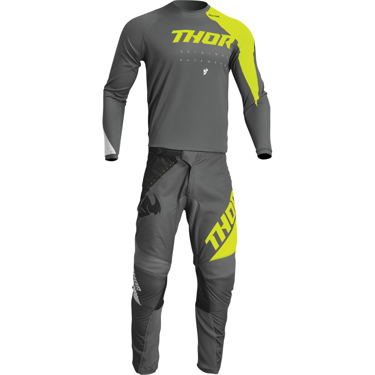 Completo Motocross Bimbo Sector Edge Dark Gray / Acid