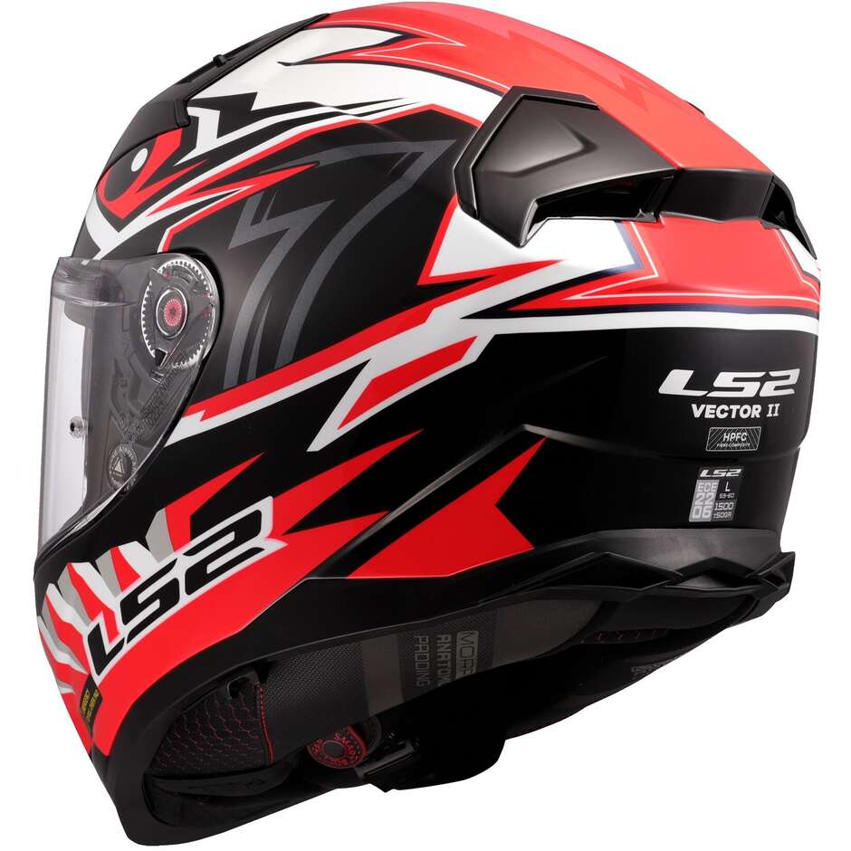 Casco Integrale Ls2 VECTOR 2 FF811 BUNTRI Gloss Black Red