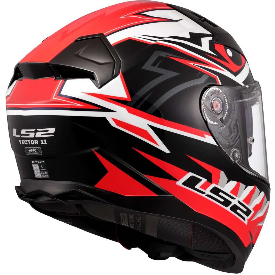 Casco Integrale Ls2 VECTOR 2 FF811 BUNTRI Gloss Black Red