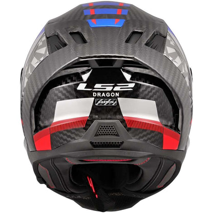 Casco Integrale LS2 DRAGON FF807 TRAX Gloss Blue Red