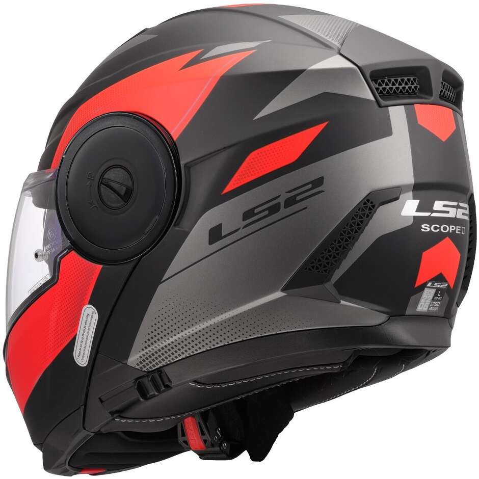 Casco Modulare LS2 FF902 Scope II Duria Black Red-06