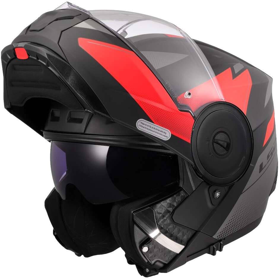 Casco Modulare LS2 FF902 Scope II Duria Black Red-06