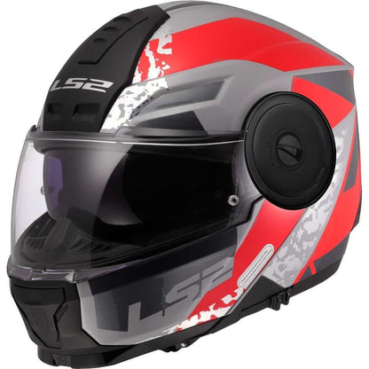 Casco Modulare LS2 FF902 Scope II Oxyd Grey Red-06