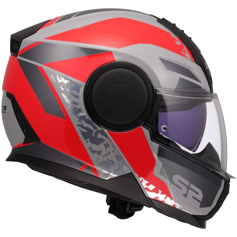 Casco Modulare LS2 FF902 Scope II Oxyd Grey Red-06
