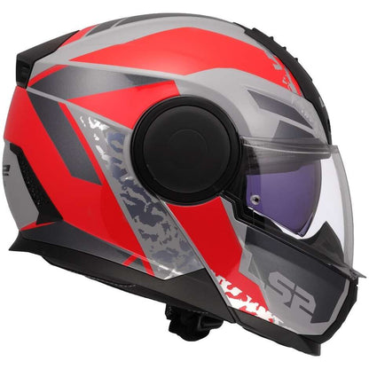 Casco Modulare LS2 FF902 Scope II Oxyd Grey Red-06