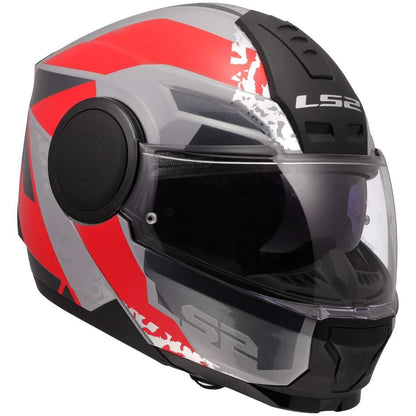 Casco Modulare LS2 FF902 Scope II Oxyd Grey Red-06