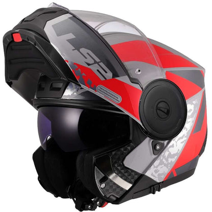 Casco Modulare LS2 FF902 Scope II Oxyd Grey Red-06