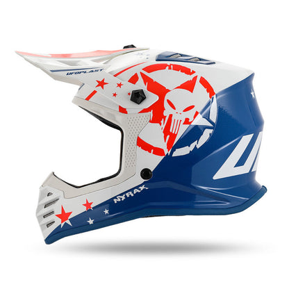Casco Motocross Bimbo Ufo Plast Korey Bianco Blu