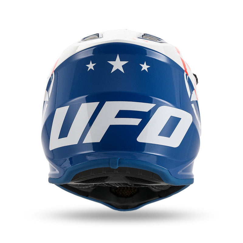 Casco Motocross Bimbo Ufo Plast Korey Bianco Blu