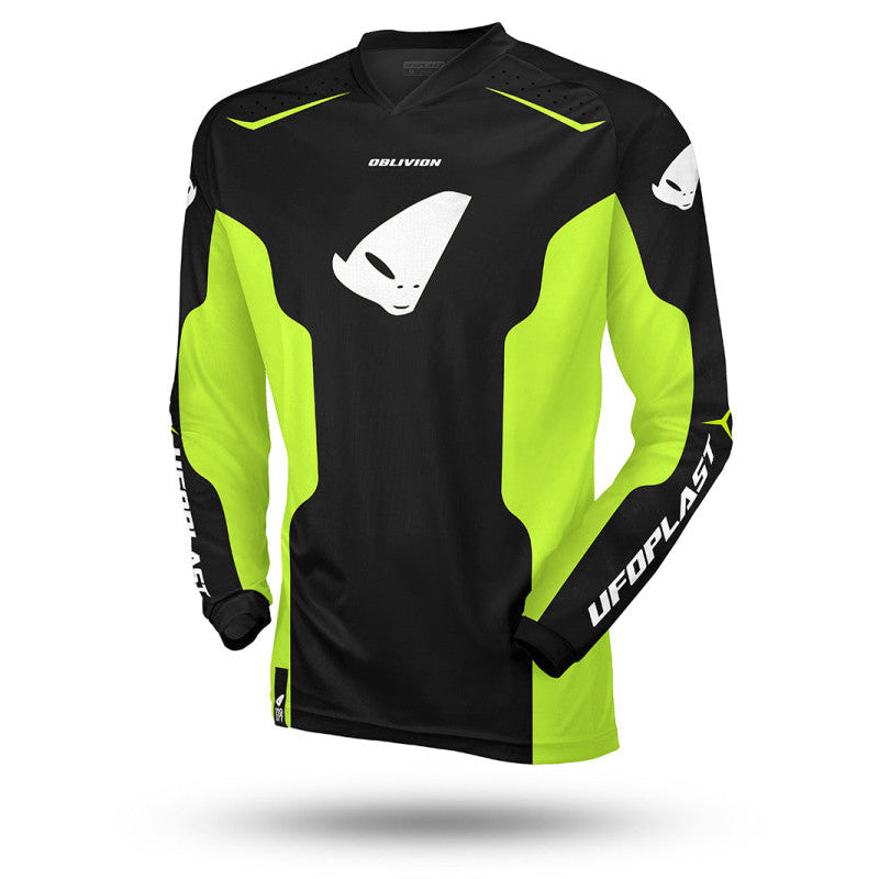 Completo Motocross Ufo Oblivion Nero Giallo Fluo (Magl. L Pant. 50)