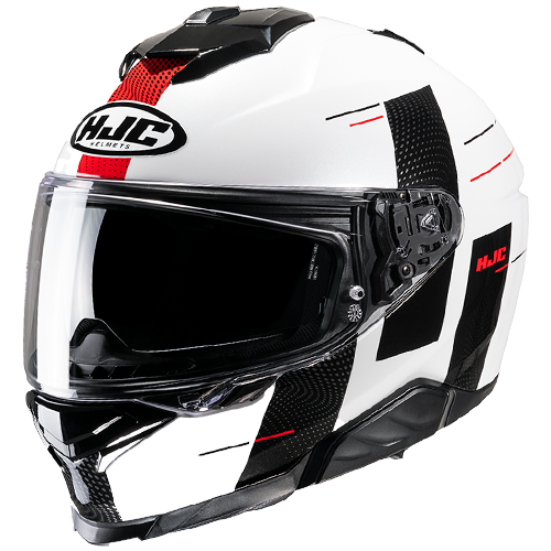 Casco Integrale HJC i71 PEKA MC1 Bianco Nero Rosso Lucido