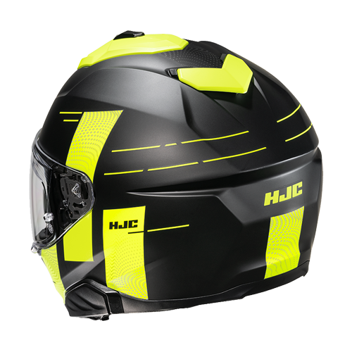 Casco Integrale HJC i71 PEKA MC3HSF Nero e Giallo Fluo Opaco