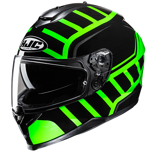 Casco Integrale HJC C70N HOLT MC4H Nero Verde Fluo Lucido