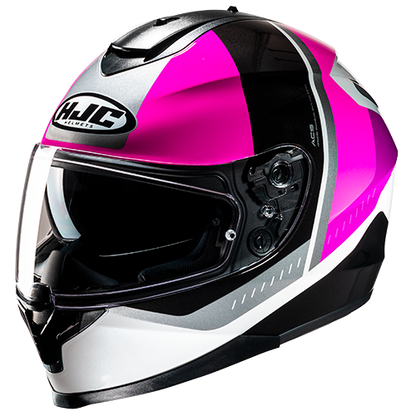 Casco Integrale HJC C70N ALIA MC8 Fucsia Bianco Nero Grigio Lucido Metallizzato