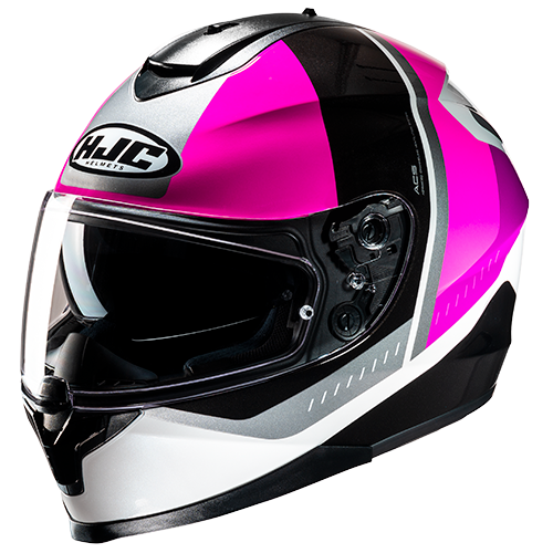 Casco Integrale HJC C70N ALIA MC8 Fucsia Bianco Nero Grigio Lucido Metallizzato