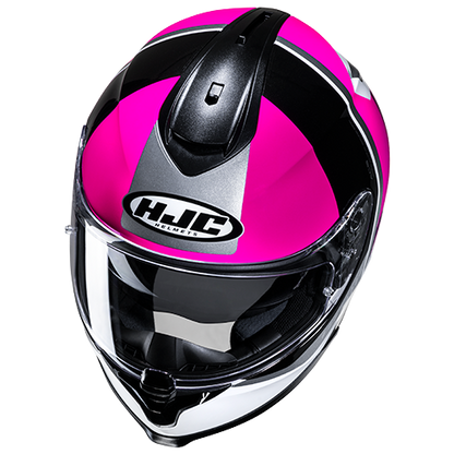 Casco Integrale HJC C70N ALIA MC8 Fucsia Bianco Nero Grigio Lucido Metallizzato