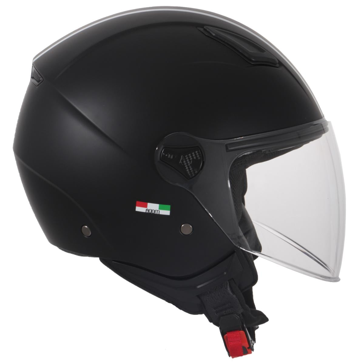 Casco Jet Bimbo Vito Helmets Moda Nero Opaco