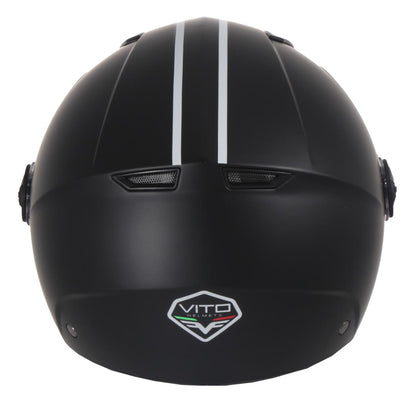 Casco Jet Bimbo Vito Helmets Moda Nero Opaco