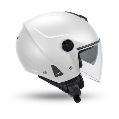 Casco Jet Ufo Plast Nixie Bianco Lucido