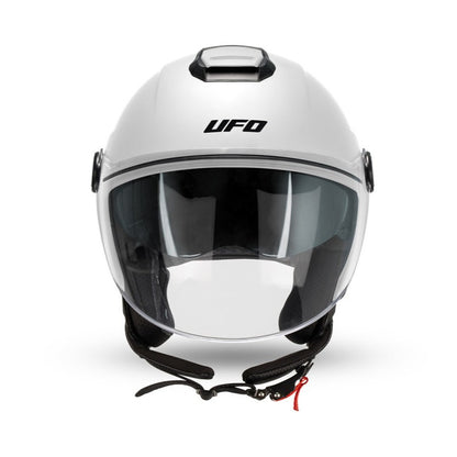 Casco Jet Ufo Plast Nixie Bianco Lucido