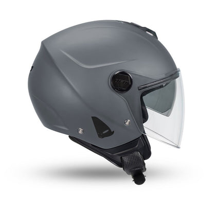 Casco Jet Ufo Plast Nixie Grigio Nardo Lucido