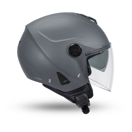 Casco Jet Ufo Plast Nixie Grigio Nardo Lucido