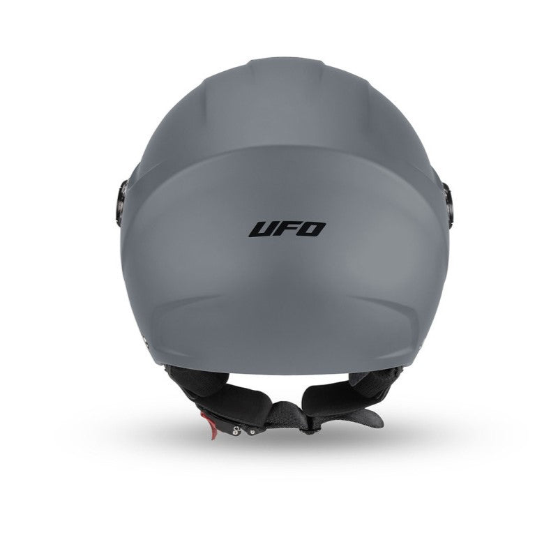 Casco Jet Ufo Plast Nixie Grigio Nardo Lucido