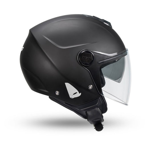 Casco Jet Ufo Plast Nixie Nero Opaco