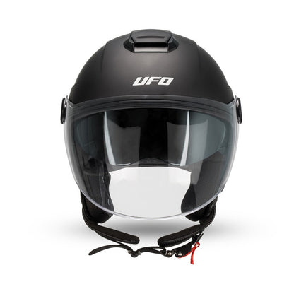 Casco Jet Ufo Plast Nixie Nero Opaco